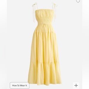 Clio dress in textured gauze - fresh lemon